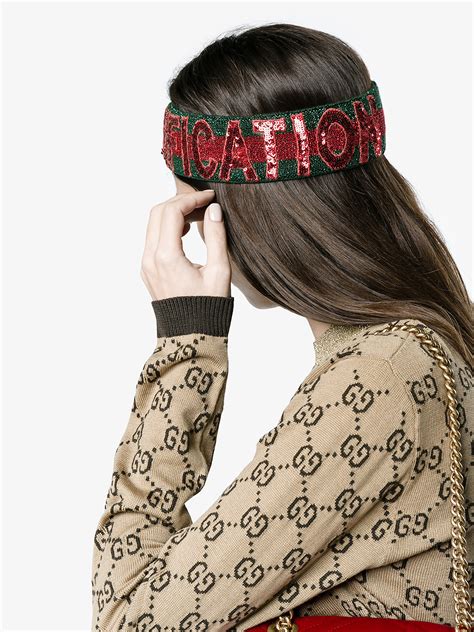 cheap gucci headbands|Gucci headband with rhinestones.